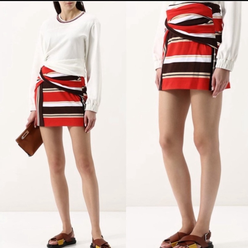 Philip Lim twist front mini skirt